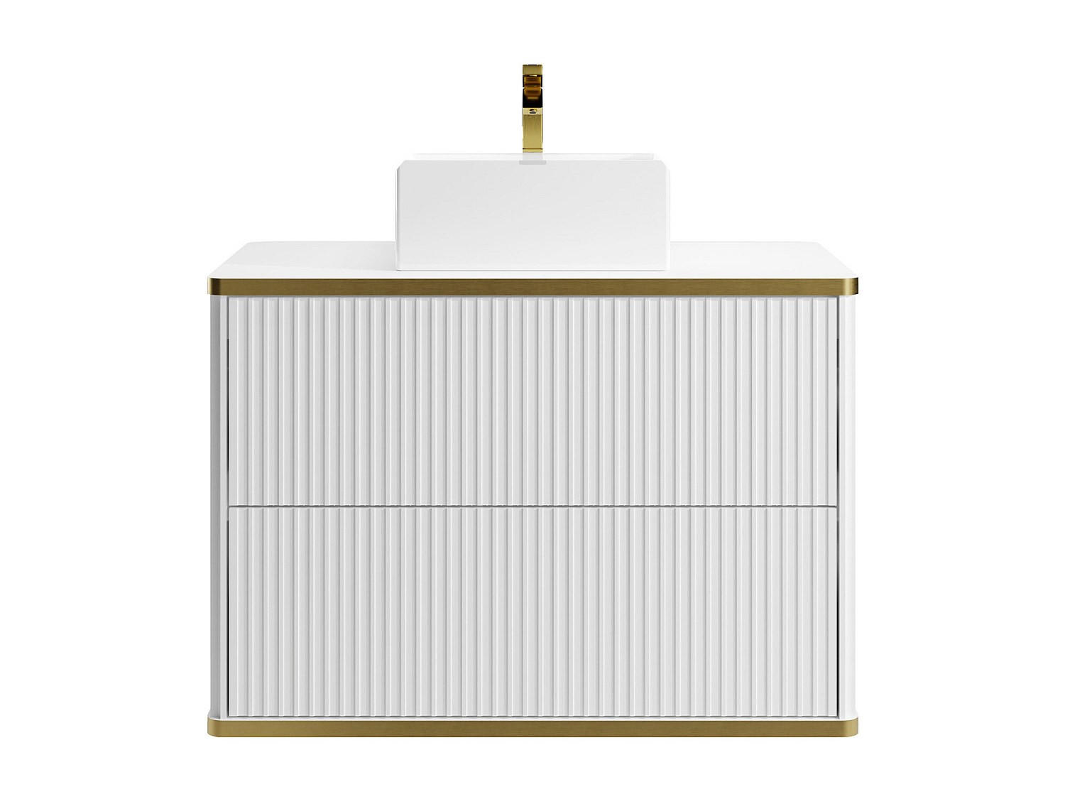 EINZELWASCHTISCH - 80 cm x 47 cm - Holz, Platte - Weiß - KELIZA - Weiß, Holz (80/54/47cm) - Vente-Unique
