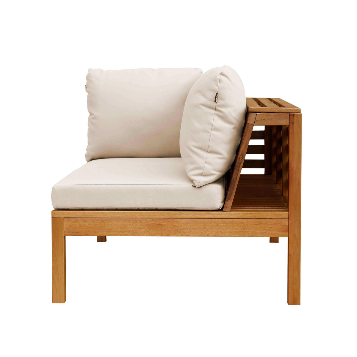 GARTENSOFA, Weiß - Weiß, Holz (120/63/80cm) - Oviala