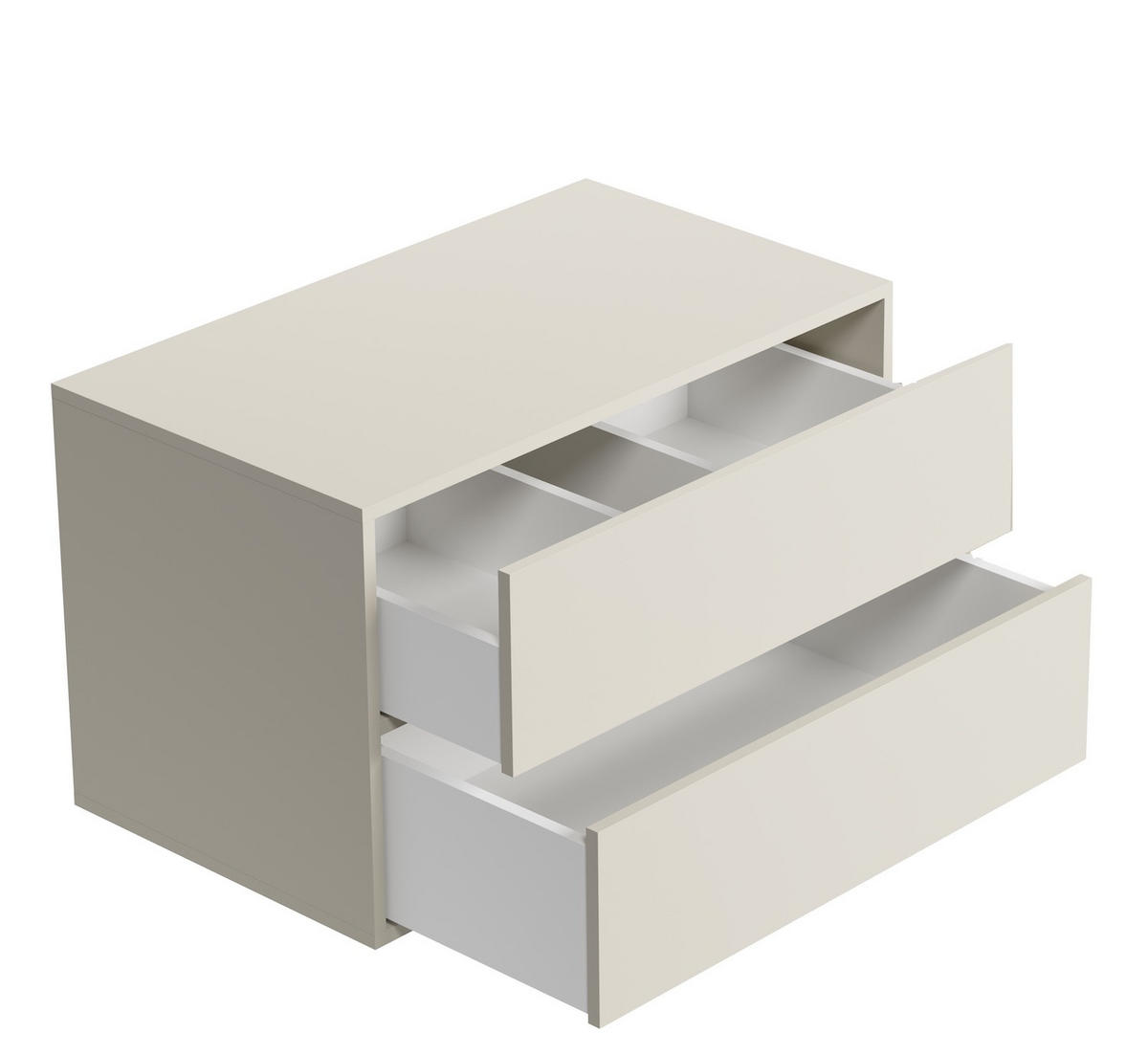 WASCHBECKENUNTERSCHRANK Mali 2 Schubladen Cashmere - 80 x 46 x 49 cm - Kaschmir, Holz (80/46/49cm) - Badplaats