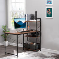 BÜROTISCH Braun, Schwarz 1 Stück - Braun, Holzwerkstoff (64/121/120cm) - GiPP