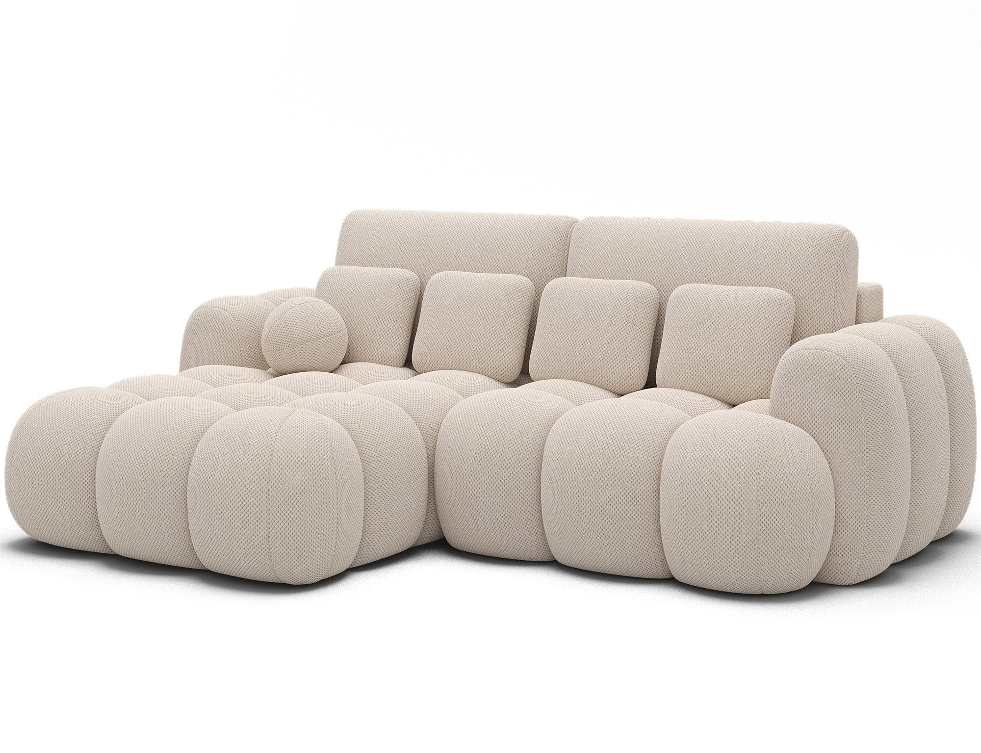 ECKSOFA COVELION L-Form – Schlaffunktion, Bettkasten, Wellenfederung, HR-Kaltschaum, inkl. Kissen, moderner Wohnkomfort - Beige, Kunststoff (260/167cm) - Wohnideebilder