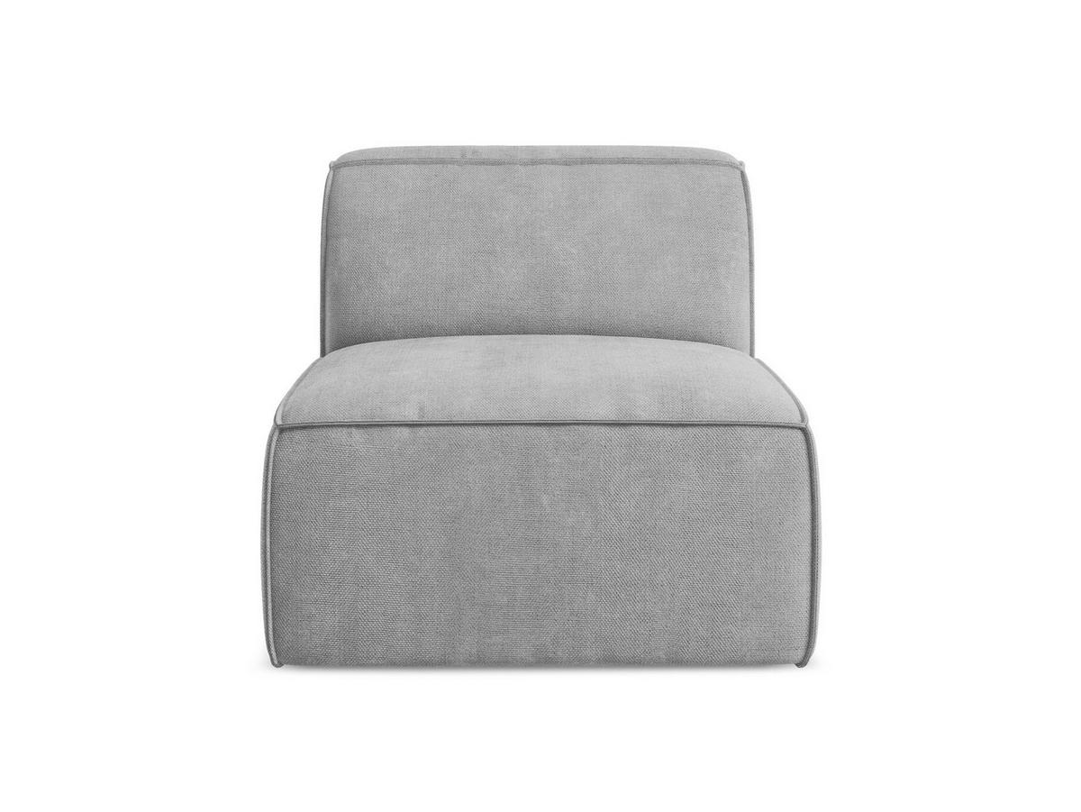 SOFAELEMENT Chenille Stoff Grau - Hellgrau/Schwarz, Holzwerkstoff/Kunststoff (80/70/102cm) - Makamii