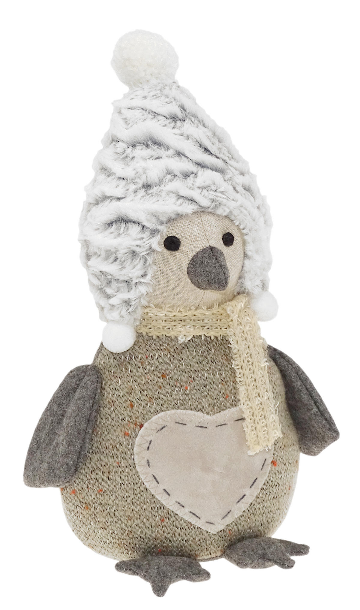 TÜRSTOPPER Pinguin Snowy - Grau, Textil (14/8cm) - Lashuma