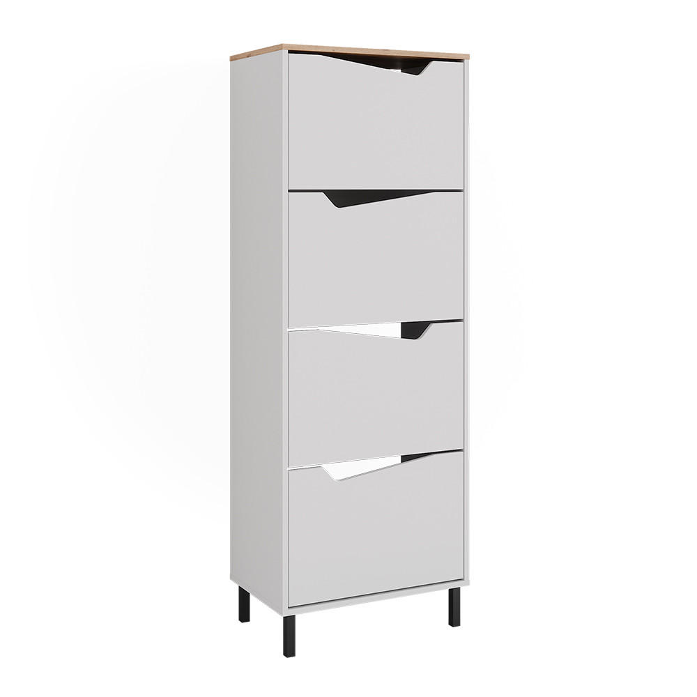 Vicco BOTNÍK NA BOTY Marelle Bílá/Artisan 60 x 167.4 cm se 4 přihrádkami