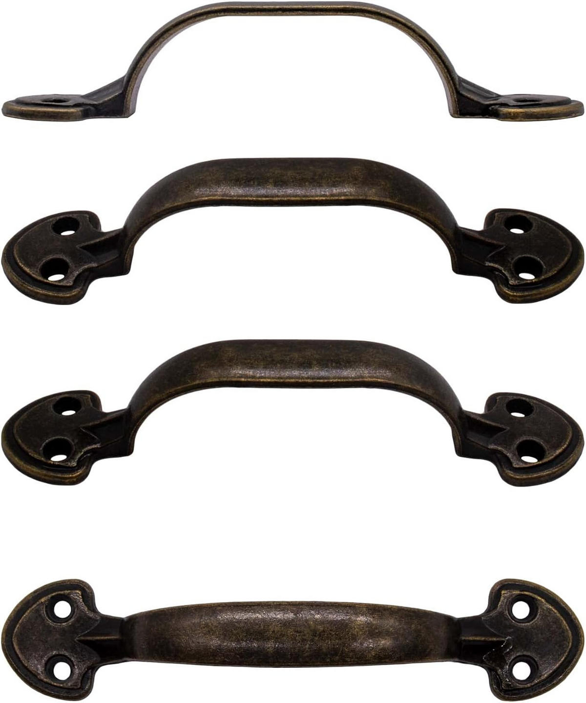 MÖBELGRIFF Antik Messing 4er-Set 115x23 mm - Goldfarben, Metall (2.3/3/11.5cm)