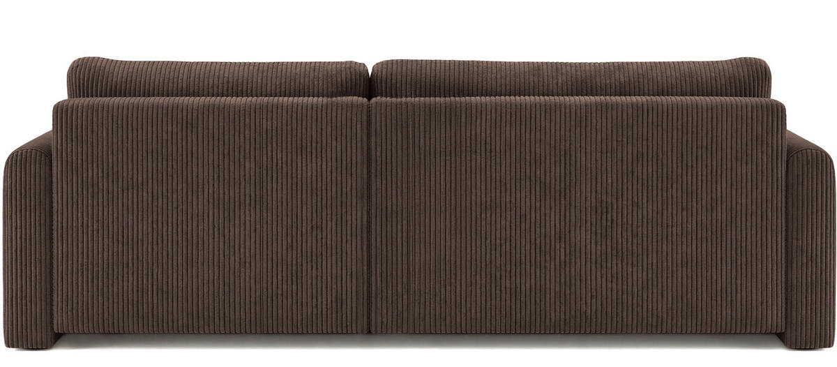 ECKSOFA Cora mit Schlaffunktion & Stauraum, Universell Rechts/Links, Braun Cord Chenille 260/82/160 cm - Schwarz/Braun, Kunststoff/Textil (250/160cm) - WFL GROUP