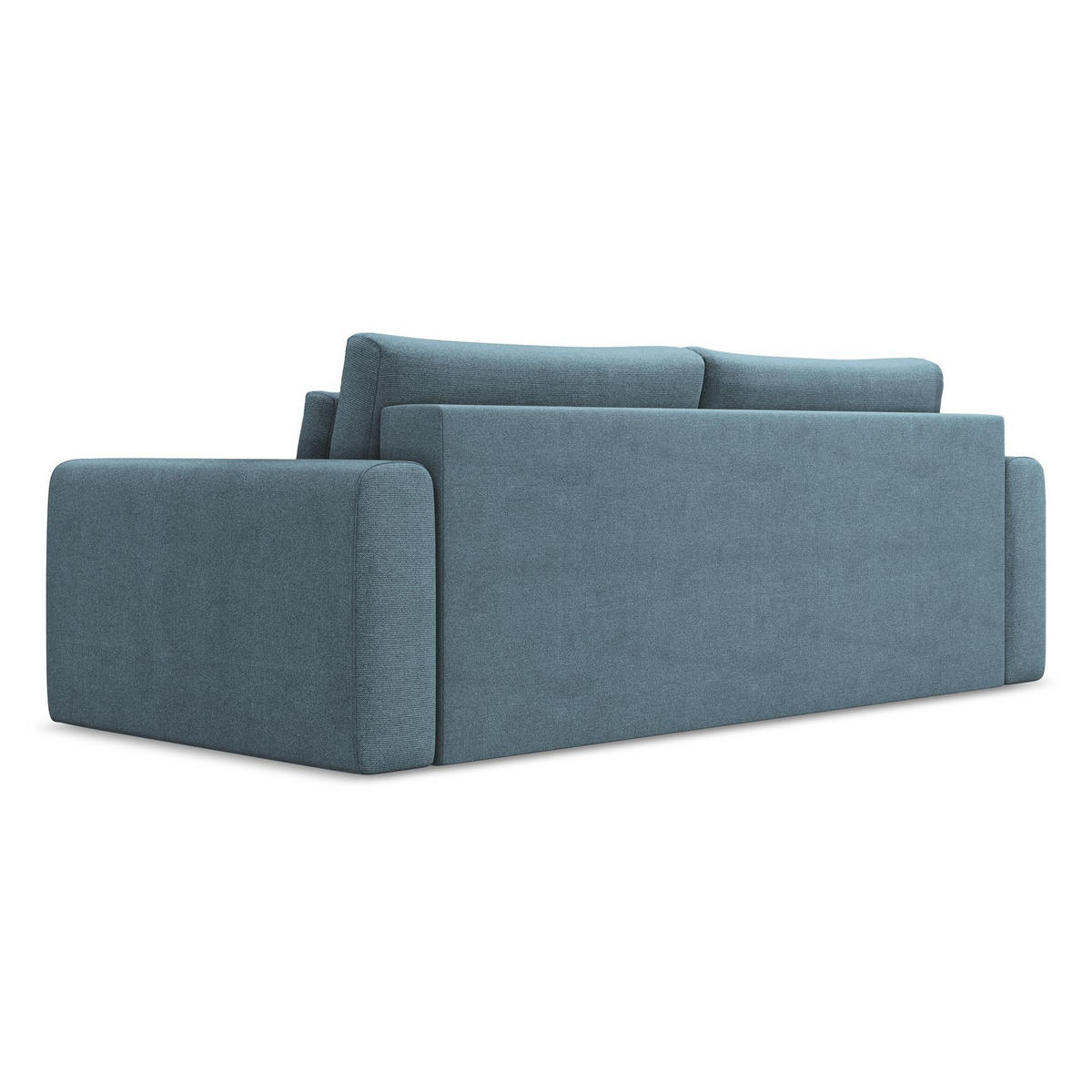 3-SITZER SOFA mit Schlaffunktion Strukturstoff Stoff Blau - Blau/Schwarz, Kunststoff/Textil (238/82/105cm) - LaMiaSofa