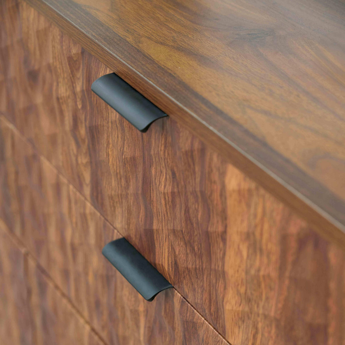 KOMMODE, dunkles Holzeffekt - Braun, Holz (40/76/112cm) - Oviala