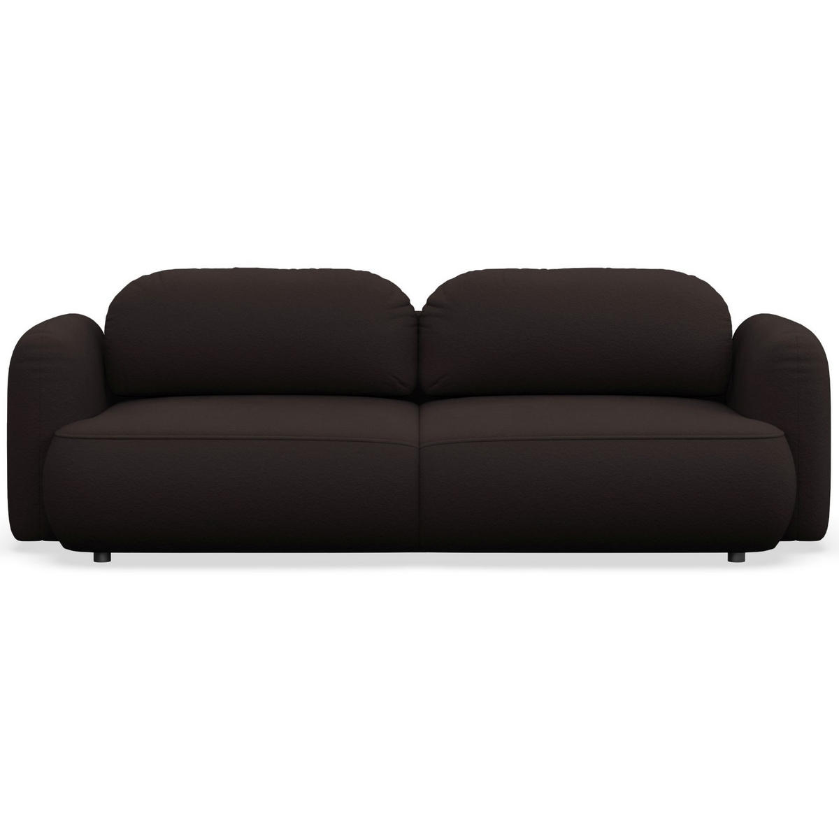 3-SITZER SCHLAFSOFA Tvoya Braun Chenille - Schwarz/Braun, Kunststoff/Textil (253/82/110cm) - Selsey