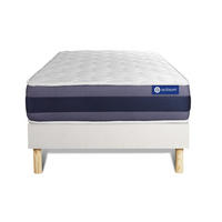BETT Actimemo morpho Memory-Schaum 90 x 200 cm h1 - Kit Bettgestell Weiß - Beige/Weiß, Holz (90/200cm) - ACTISOM