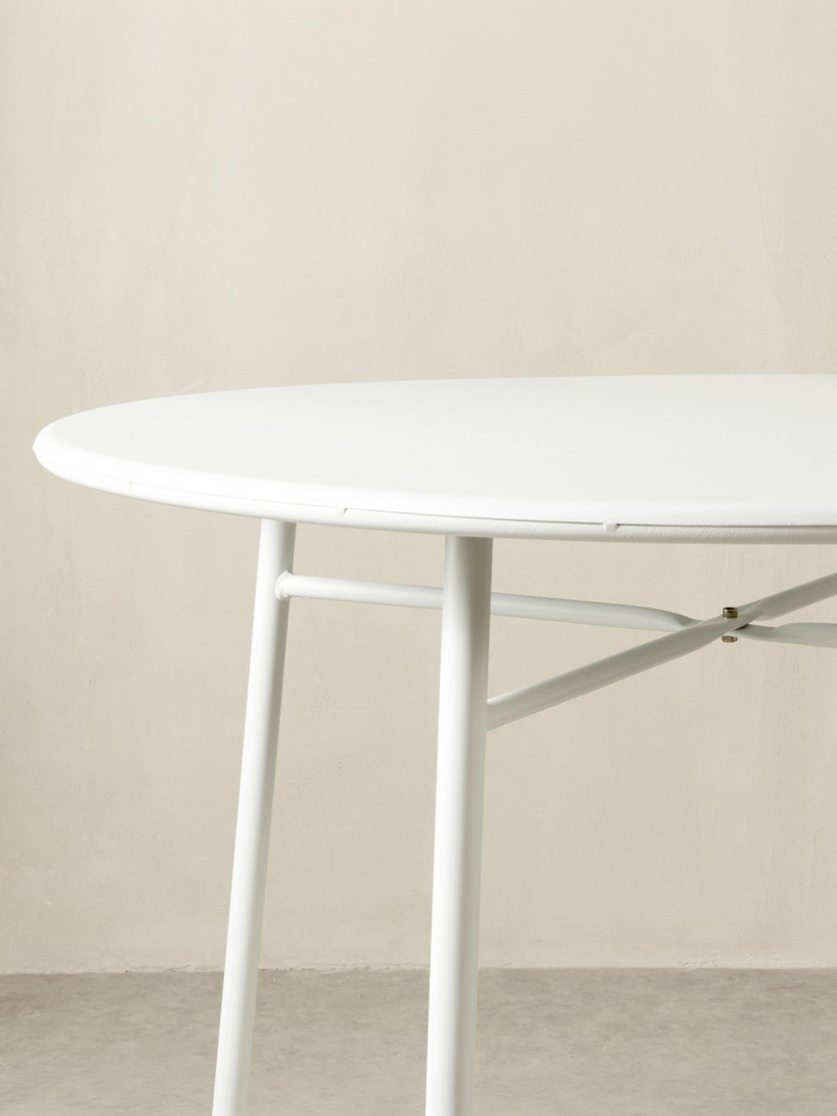 GARTENTISCH Loise Weiß 89 cm x 74 cm - Weiß, Metall (89/89/74cm) - Kenay Home