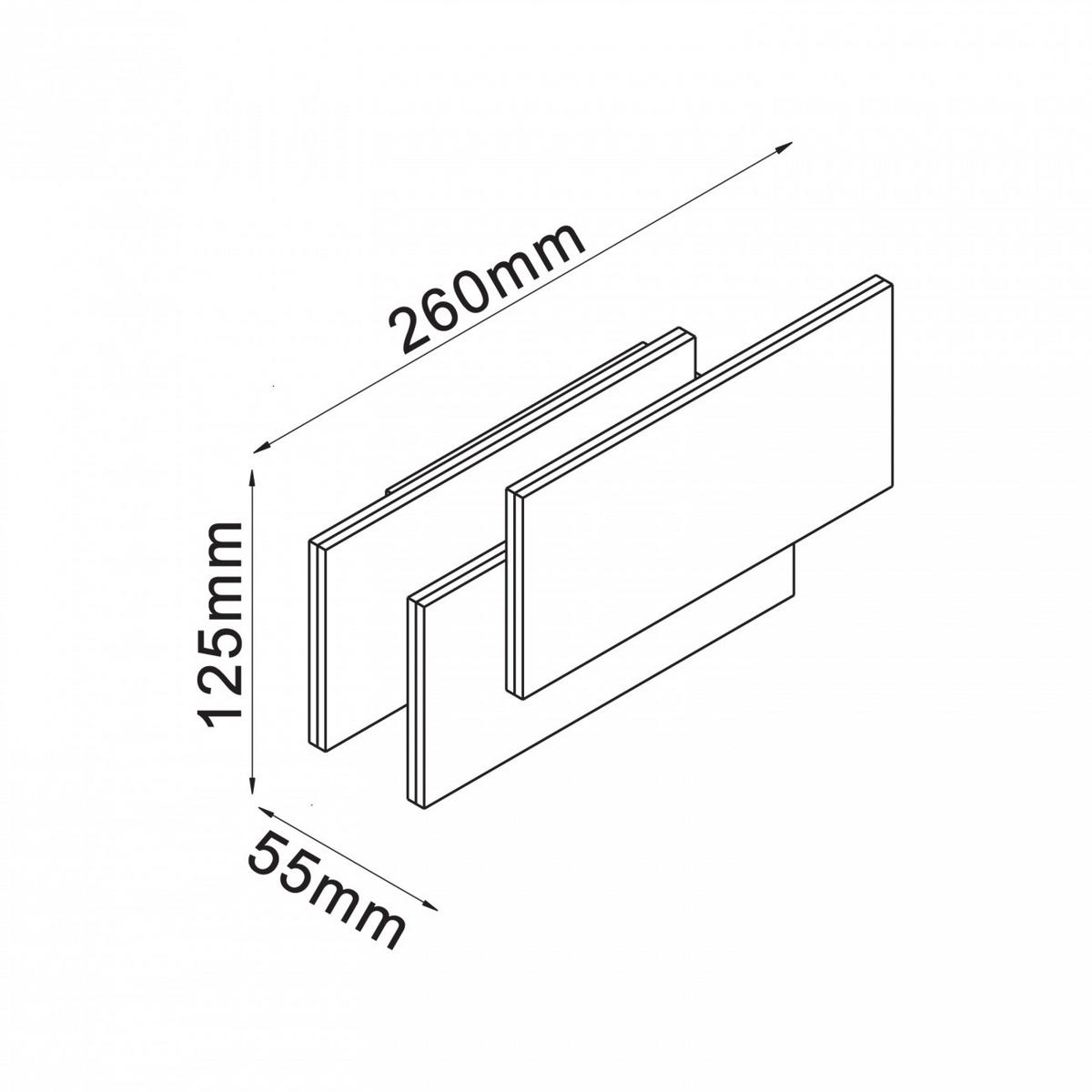 WANDLEUCHTE Trio, Schwarz, 26cm - Schwarz, Metall (12.5/26/26cm) - KOSILUM