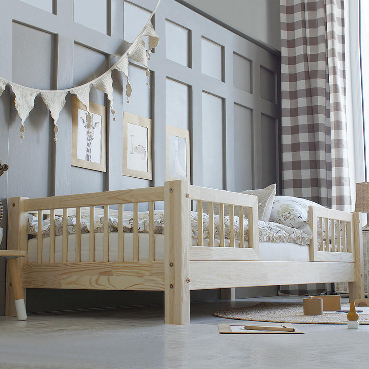 POSTEL 90/200 Adèle Přírodní dřevo - hnědá, dřevo (90/200cm) - Petits-meubles