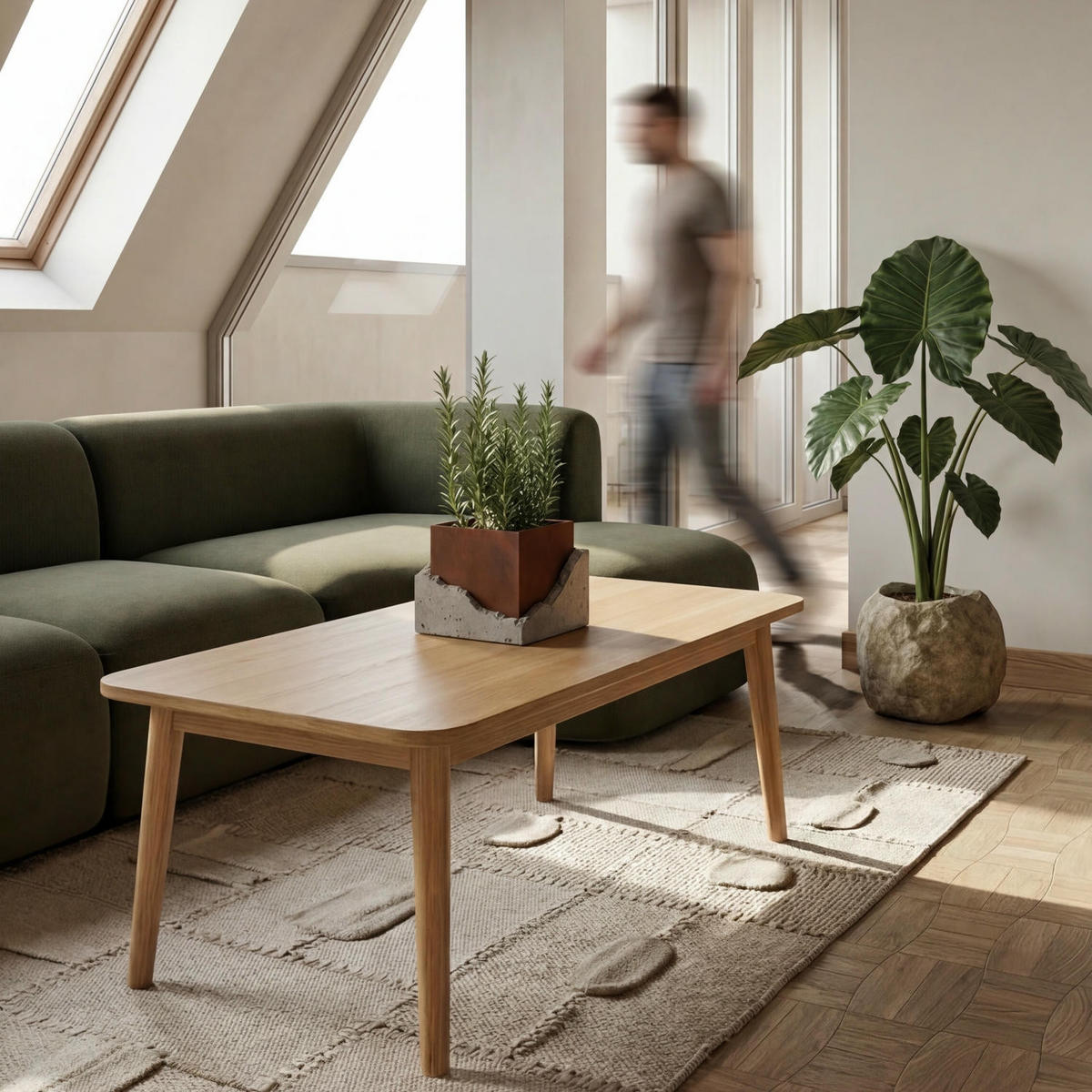 COUCHTISCH rechteckig Eiche massiv 70/125/52 cm - Eichefarben/Braun, Holz/Holzwerkstoff (70/125/52cm) - Furnhouse