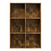 BÜCHERREGAL Rustic Brown 6 offene Fächer 59,6/29/89 cm - Wildeiche, Holzwerkstoff (29/89/59.6cm) - PANGIVO