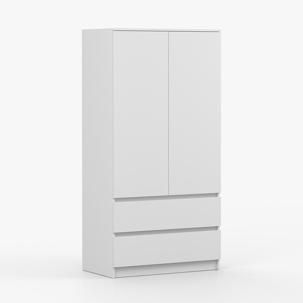 imoebel24 Drehtürenschrank Weiß 90x180x50 cm
