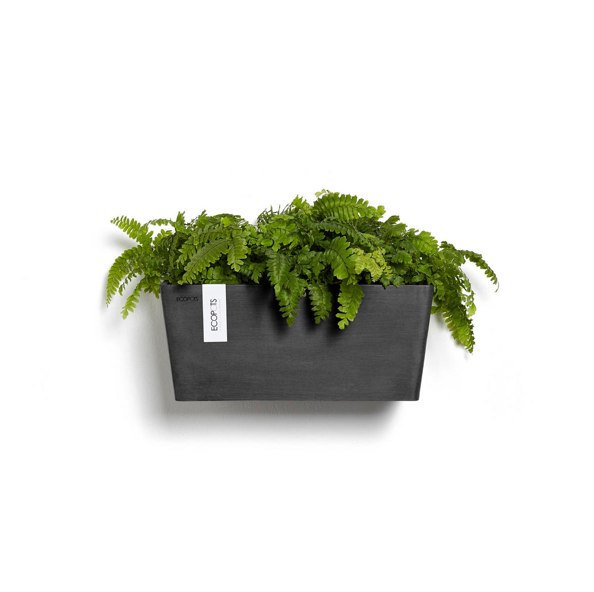 BLUMENTOPF Manhattan Wall 35/17,2/15 cm Dunkelgrau - Dunkelgrau, Kunststoff (35/15cm) - Ecopots