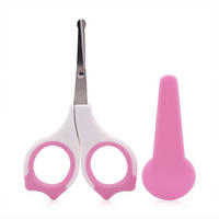 NAGELPFLEGESET 1024021 rosa pink Edelstahl, Griff, rutschfest, Nagelschere mit Schutzkappe, 0,02 kg - Rosa, Metall (7/11cm) - Lorelli