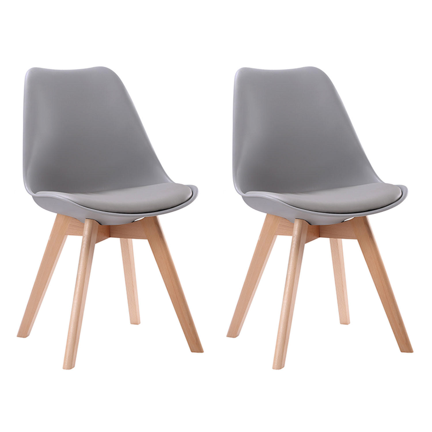 STÜHLE Nora Grau 2er-Set - Grau, Kunststoff (49/81/52cm) - Happy Garden
