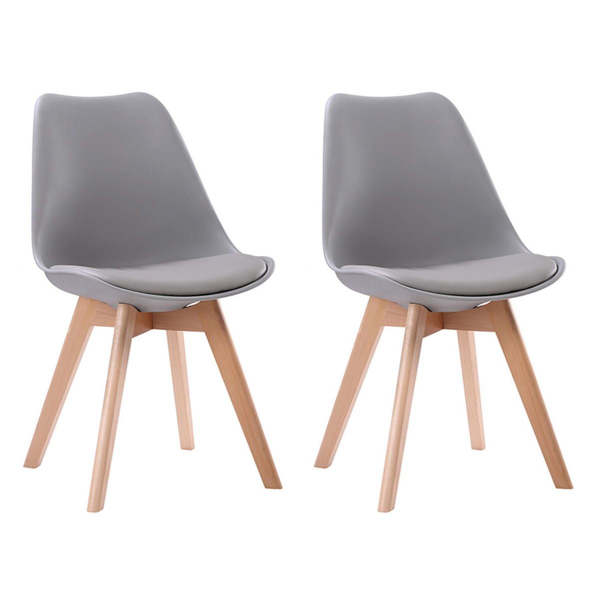 STÜHLE Nora Grau 2er-Set - Grau, Kunststoff (49/81/52cm) - Happy Garden