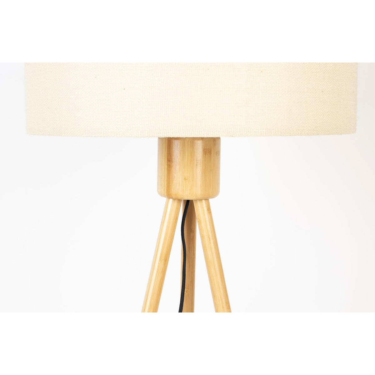 STEHLAMPE Fan mit Stativ Bamboo - Weiß, Holz (50/50/155cm) - Zuiver
