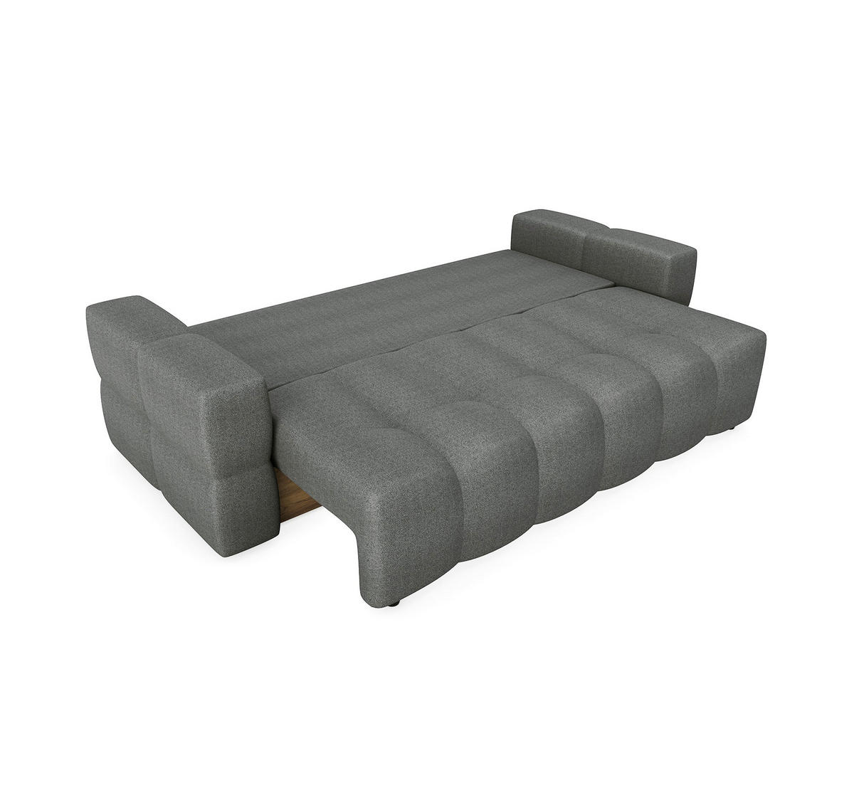 SCHLAFSOFA GERADE Rastergewebe Anthrazitgrau 247 CENTIMETERScm - Dunkelgrau/Anthrazit, Textil (247/90/102cm) - Sia Home