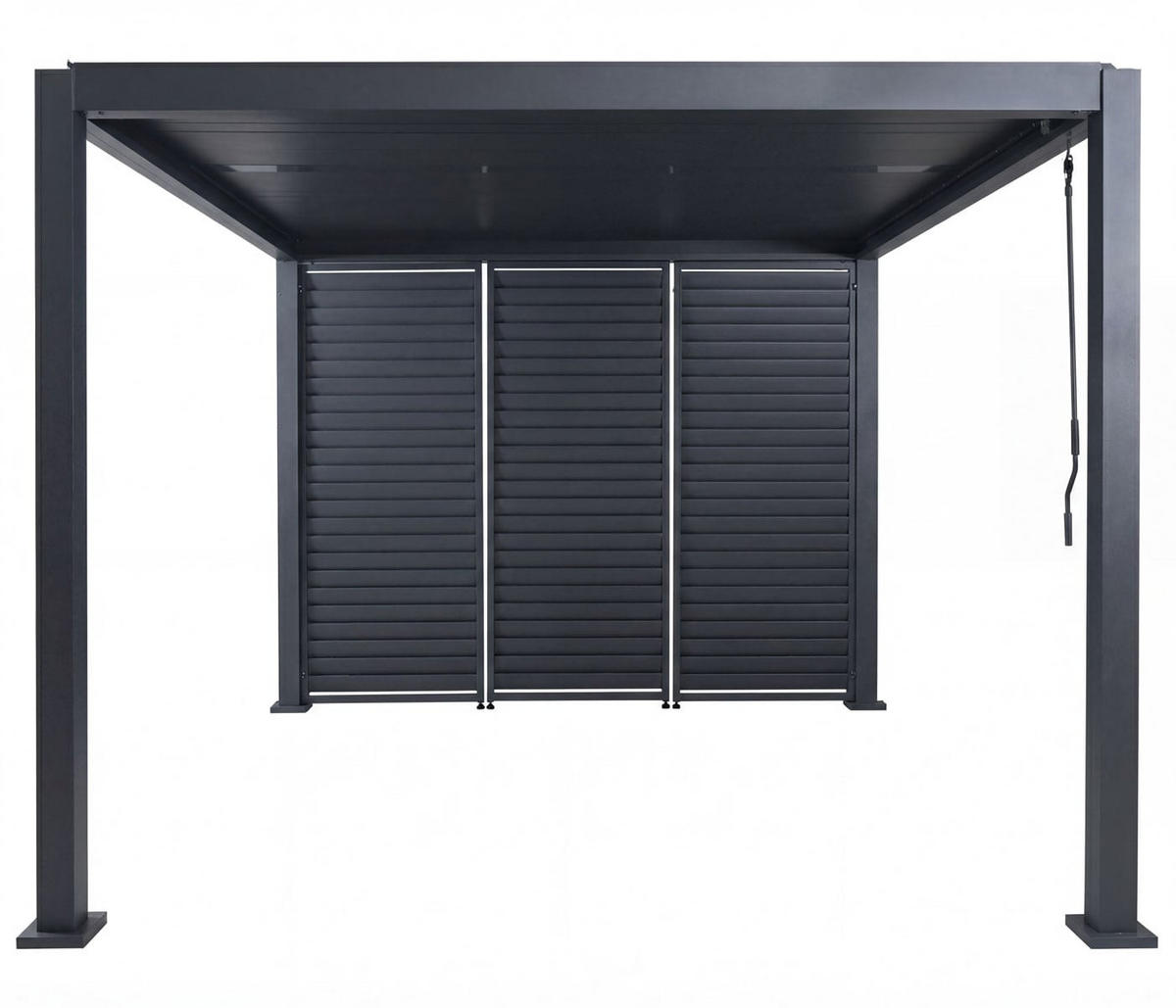 PERGOLA 3x Lamellenwand 235x300x300cm Anthrazit - Anthrazit, Metall (300/235/300cm) - BERLINLODGE