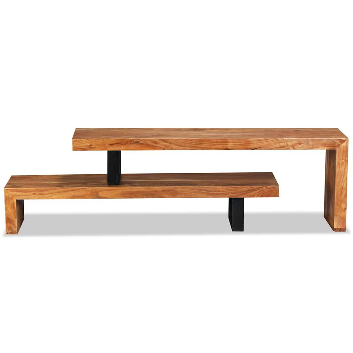 TV-SCHRANK Massivholz Akazie - Braun, Holz (30/40/115cm) - vidaXL