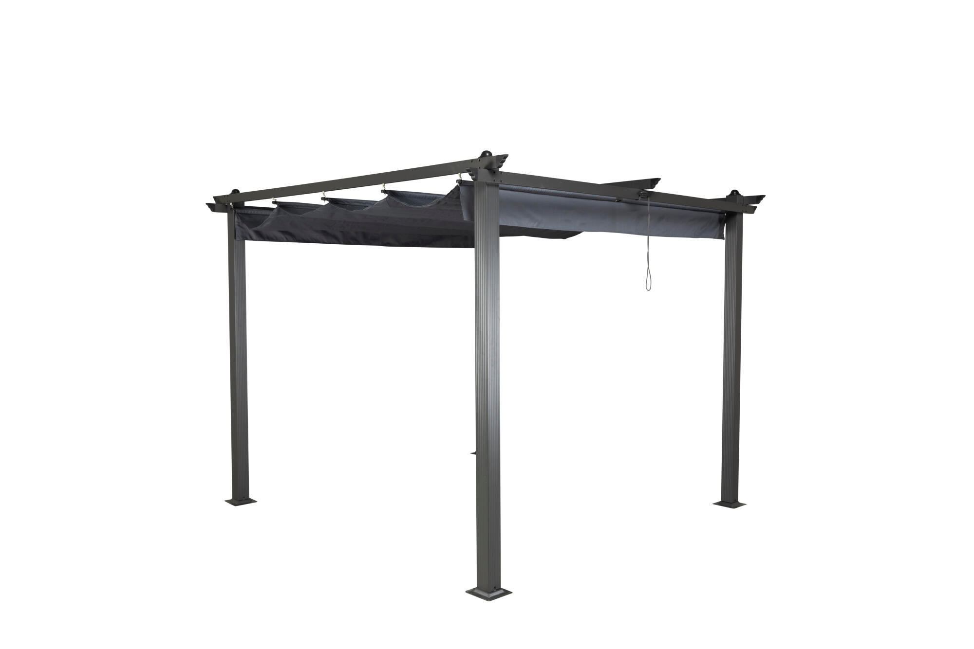 PERGOLA LAZIO Schwarz 295x295x250 cm - Schwarz, Metall (295/250/295cm) - FURNLUX