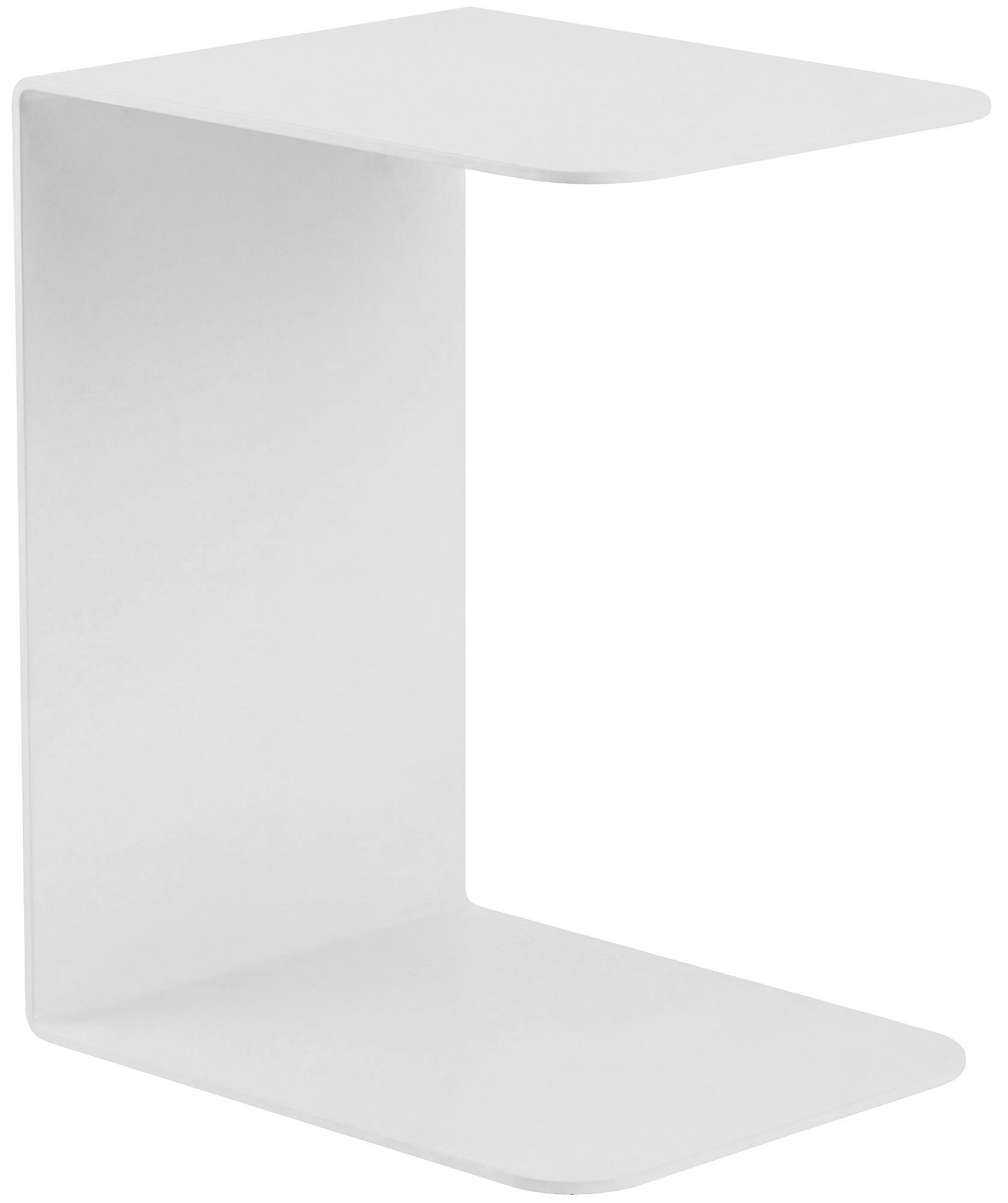 BEISTELLTISCH eckig 28/38/48 cm Metall Weiß - Weiß, Metall (38/28/48cm) - CLP