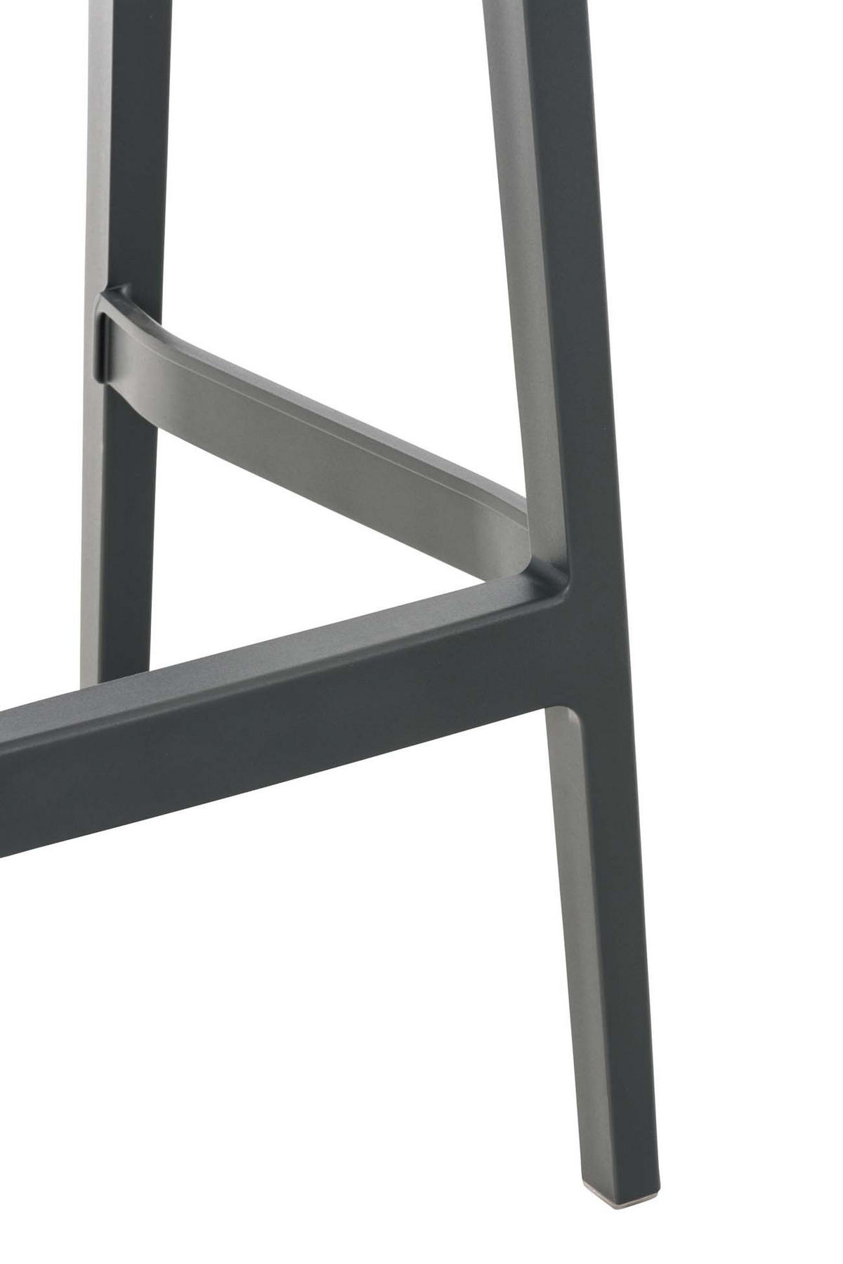 BARHOCKER 4er Set Kunststoff dunkelgrau - Dunkelgrau, Kunststoff (45/105/51cm) - CLP