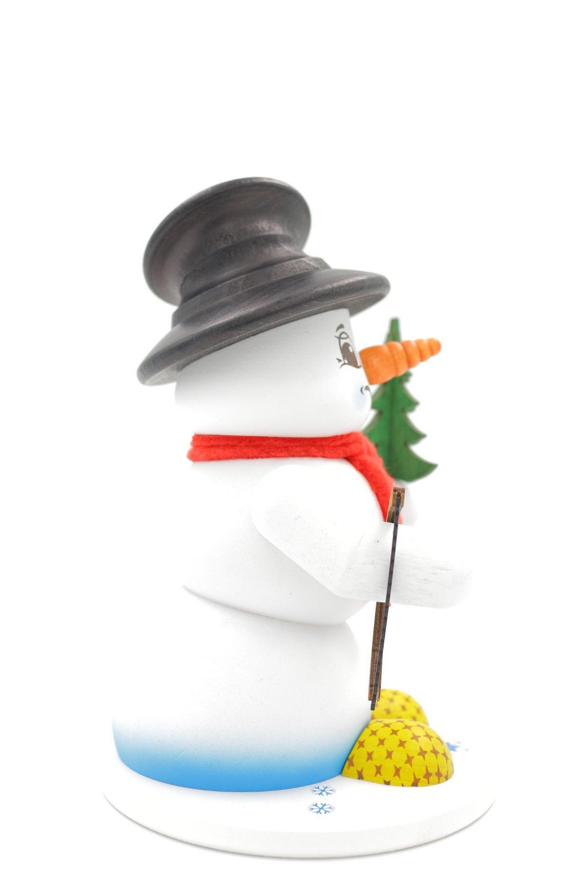 RAUCHFIGUR Schneemann Weiß Baummauser 19 cm - Multicolor, Holz (15/19/0.1cm)