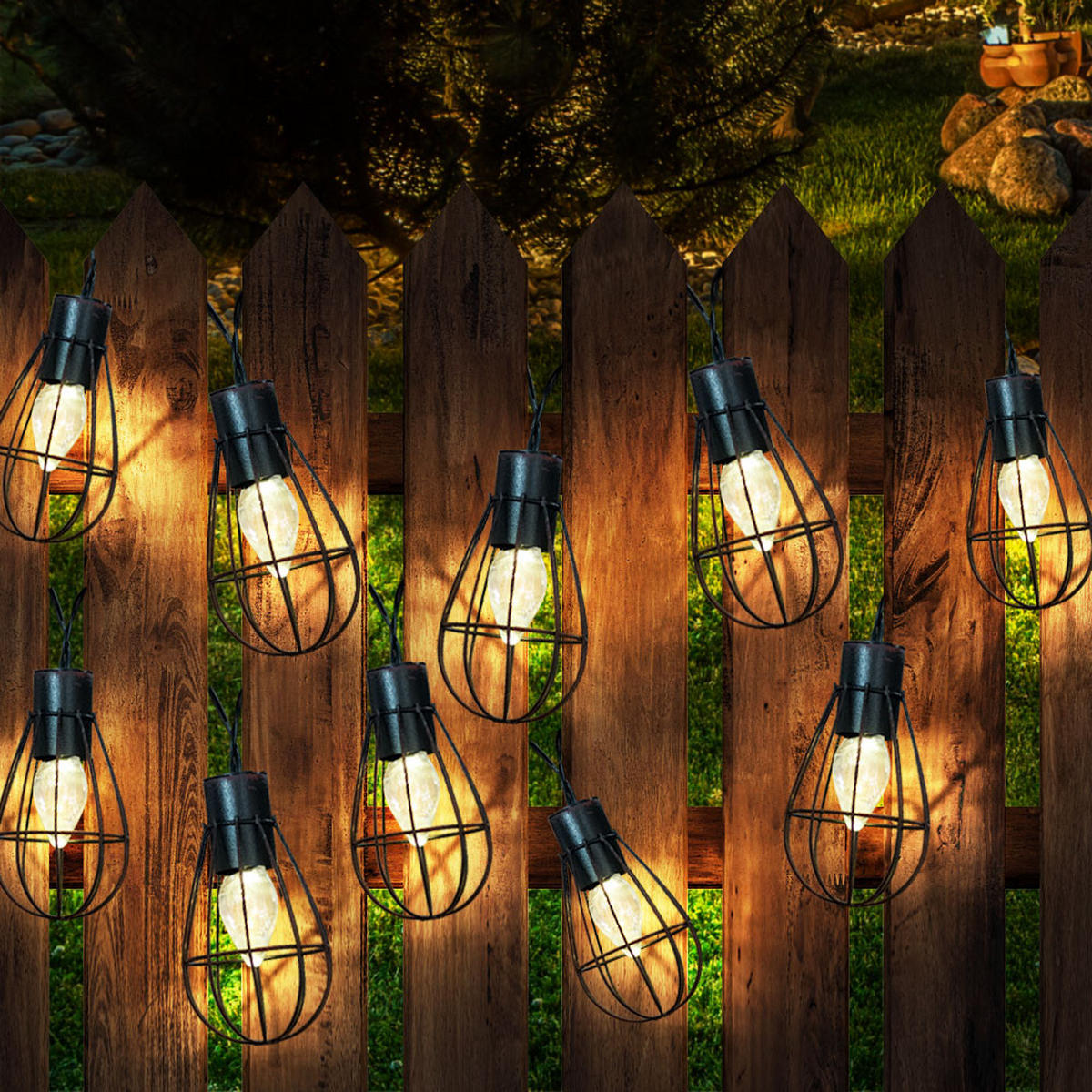 LED AUSSENLEUCHTE Solar Rostoptik Braun - Braun, Kunststoff/Metall (200/6/6cm) - Nowa