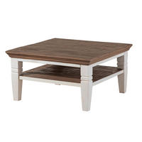COUCHTISCH Mango 85x85x45 weiß lackiert TOULOUSE #112 - Weiß, Holzwerkstoff (85/85/45cm) - Massivmoebel24