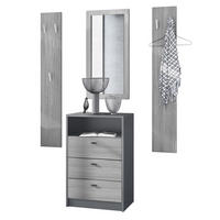 GARDEROBE Pino Avola-Anthrazit - Anthrazit, Holzwerkstoff (135/190/36cm) - Vladon