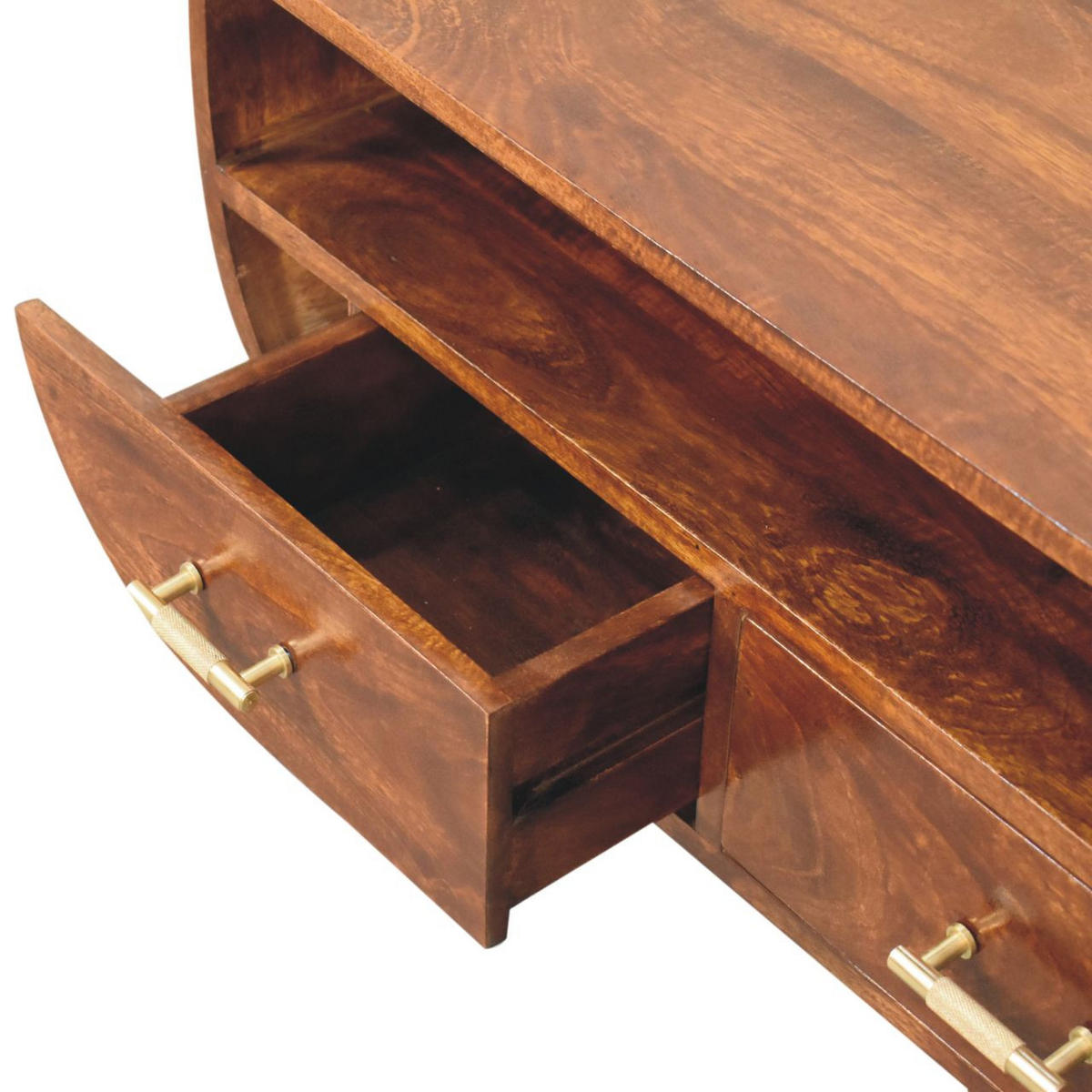 AGRA KLUBSKA MIZICA - hnedá, drevo (80/55/47cm) - Artisan Furniture