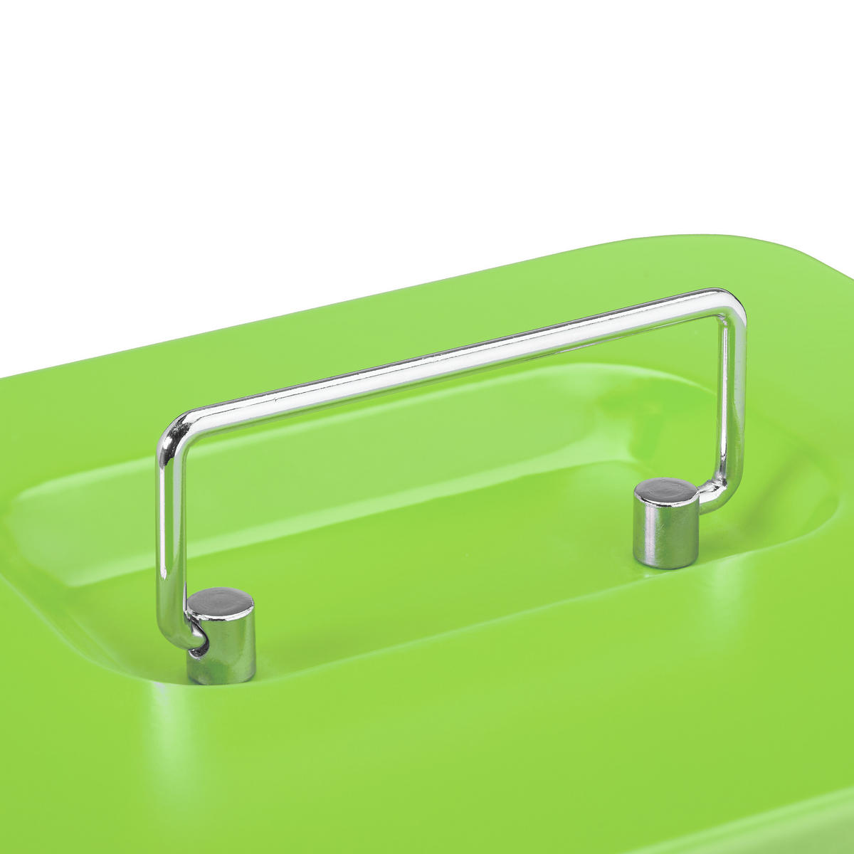 POKLADŇA - zelená, kov/plast (20/8.5/17cm) - Relaxdays