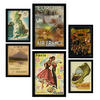 POSTER Set Mit 6 Europäische Länder Größe A3 & A4 Schwarzer Rahmen - Schwarz, Papier (29.7/1cm) - Nacnic