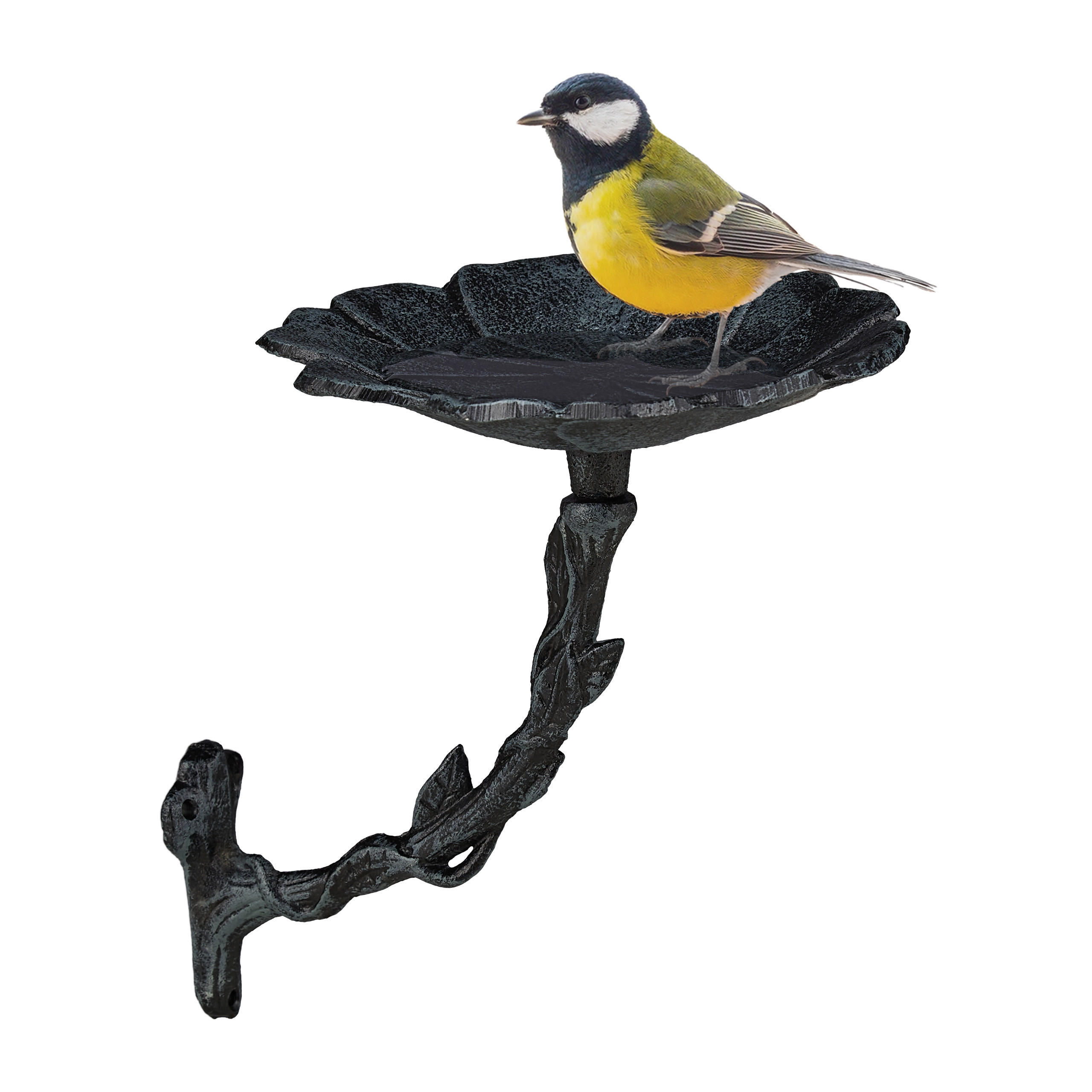 VOGELTRÄNKE - Dunkelgrün/Schwarz, Metall (17/21/22cm) - Relaxdays