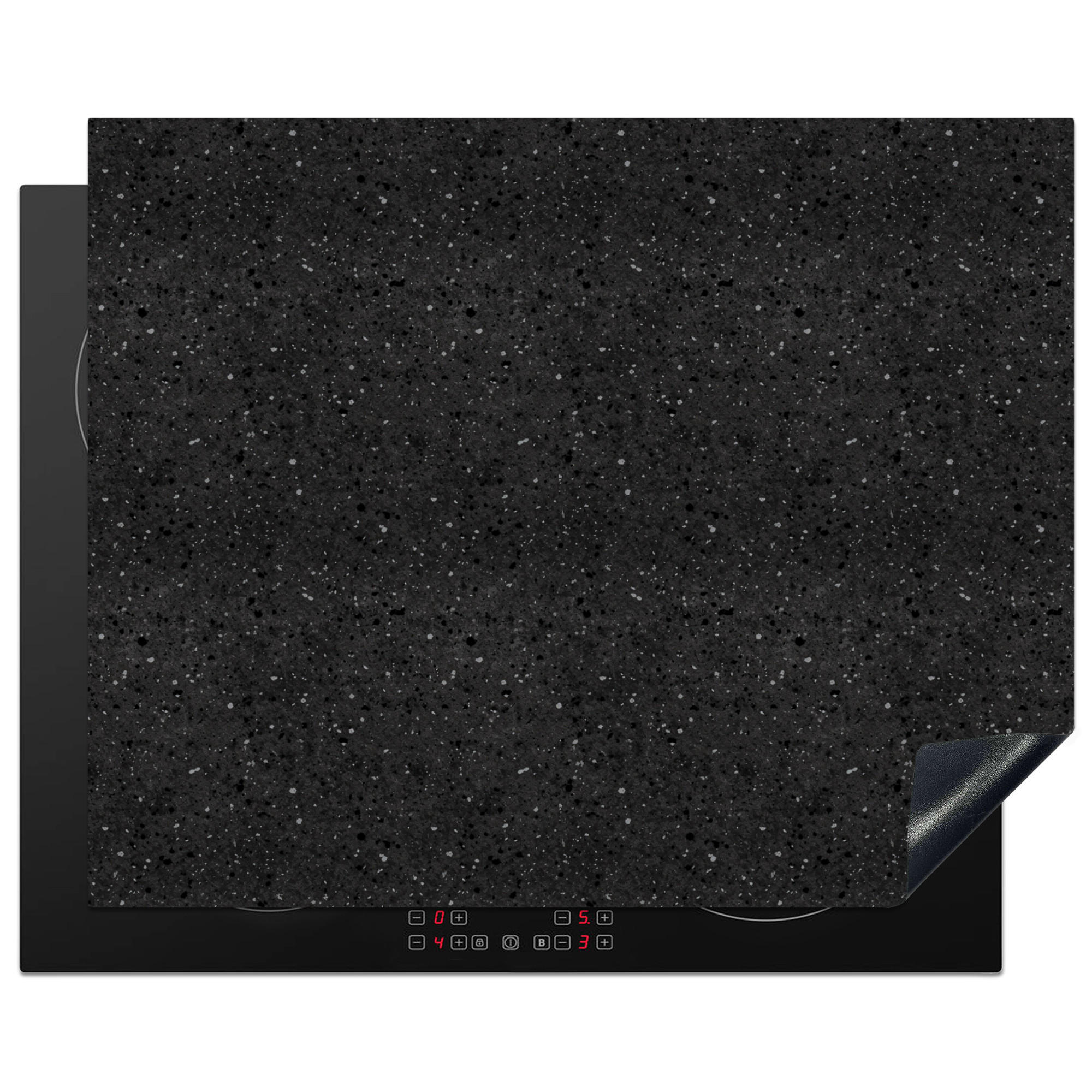 ZAŠČITA ZA INDUKCIJSKO PLOŠČO Beton 65x52 cm cm - antracit, umetna masa (65/52/0.2cm) - MuchoWow