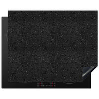 HERDABDECKPLATTE Granit - Schwarz - Grau Herdabdeckung Induktionsfeld 65x52 cm - Anthrazit, Kunststoff (65/52/0.2cm) - MuchoWow