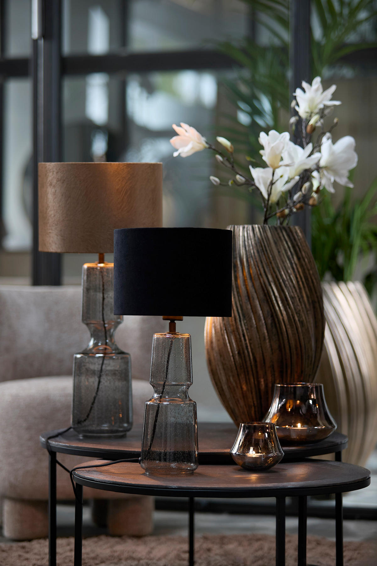 VASE Yatung Bronze Ø30/52 cm - Bronzefarben, Stein (52cm) - Light & Living