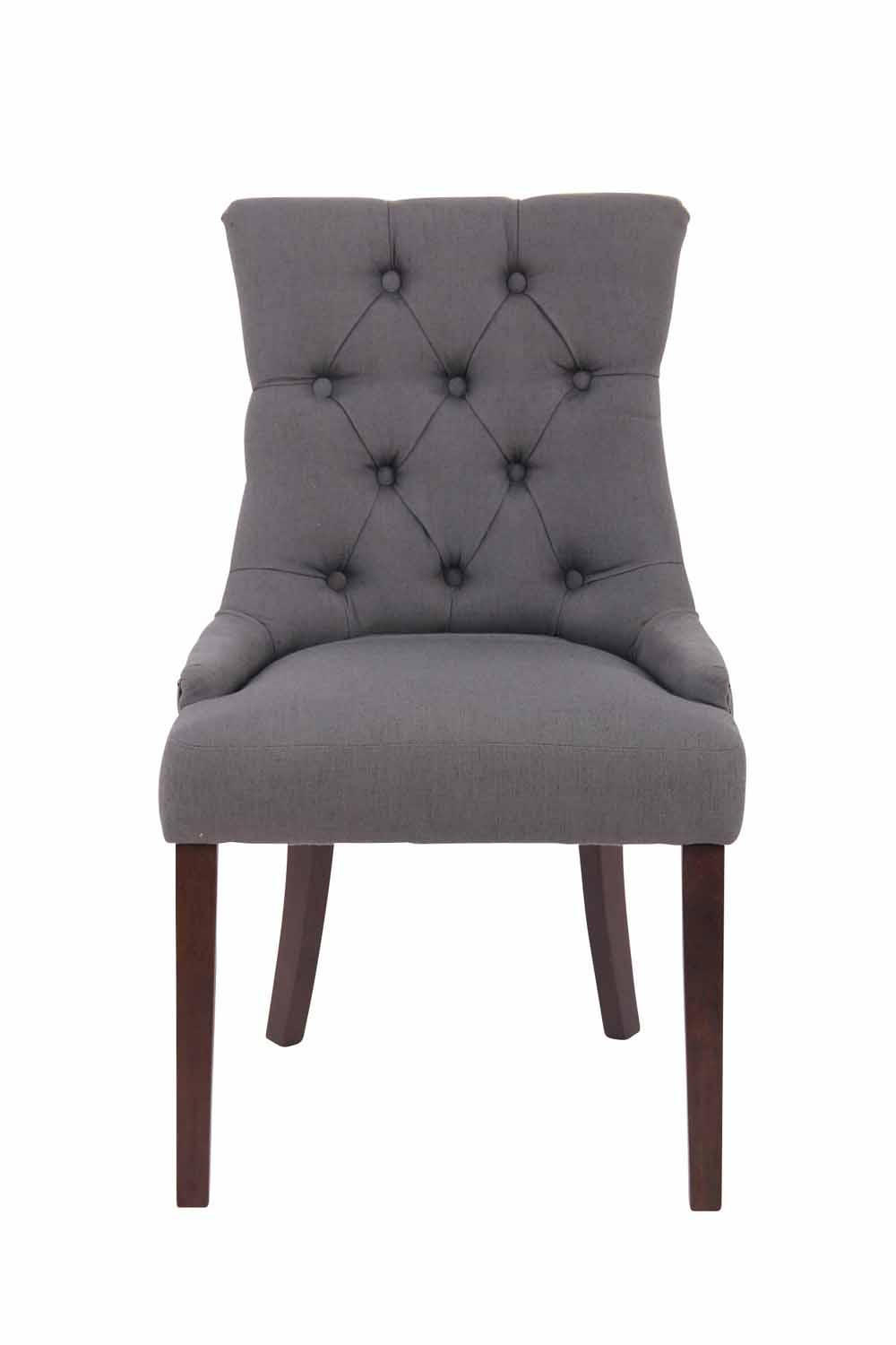 WOHNZIMMERSTUHL Stoff dunkelgrau - Dunkelgrau, Holz/Textil (55/92/58cm) - CLP