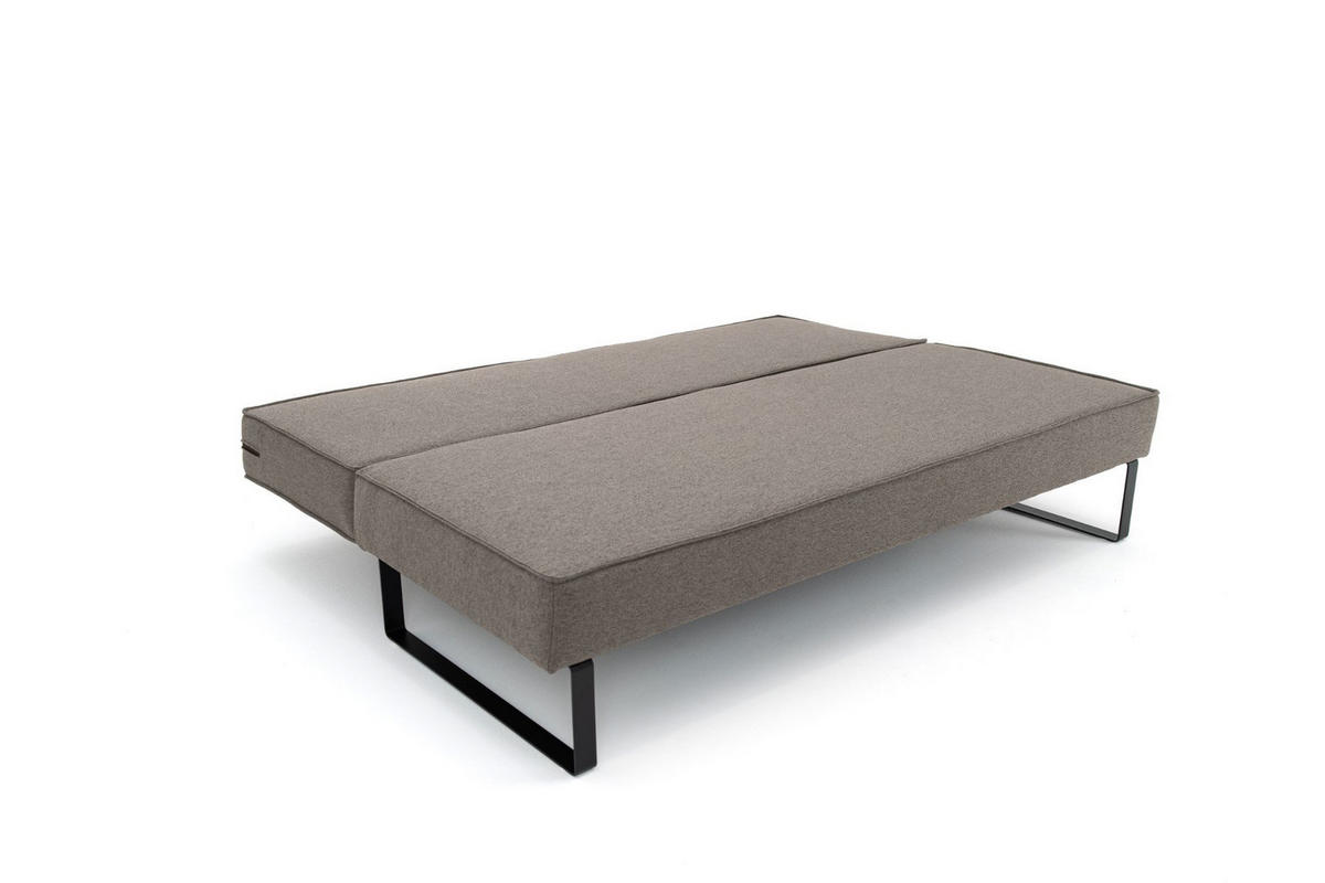 SCHLAFSOFA Mit Bettkasten NOMI, Stoff Faro, Hellbraun - Hellbraun, Holz (200/82/100cm) - Kaiser Möbel