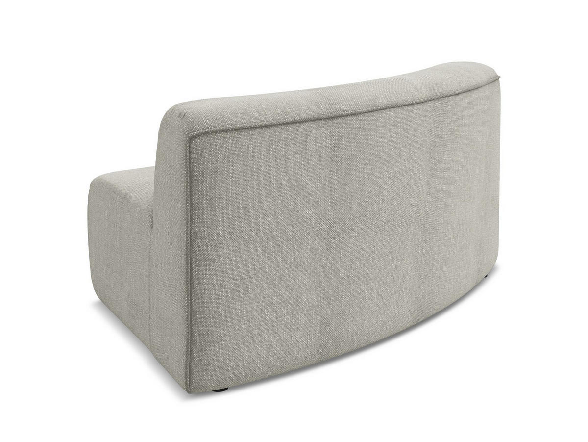 SOFAELEMENT Chenille Stoff Beige - Beige/Schwarz, Kunststoff/Textil (147/70/89cm) - Makamii