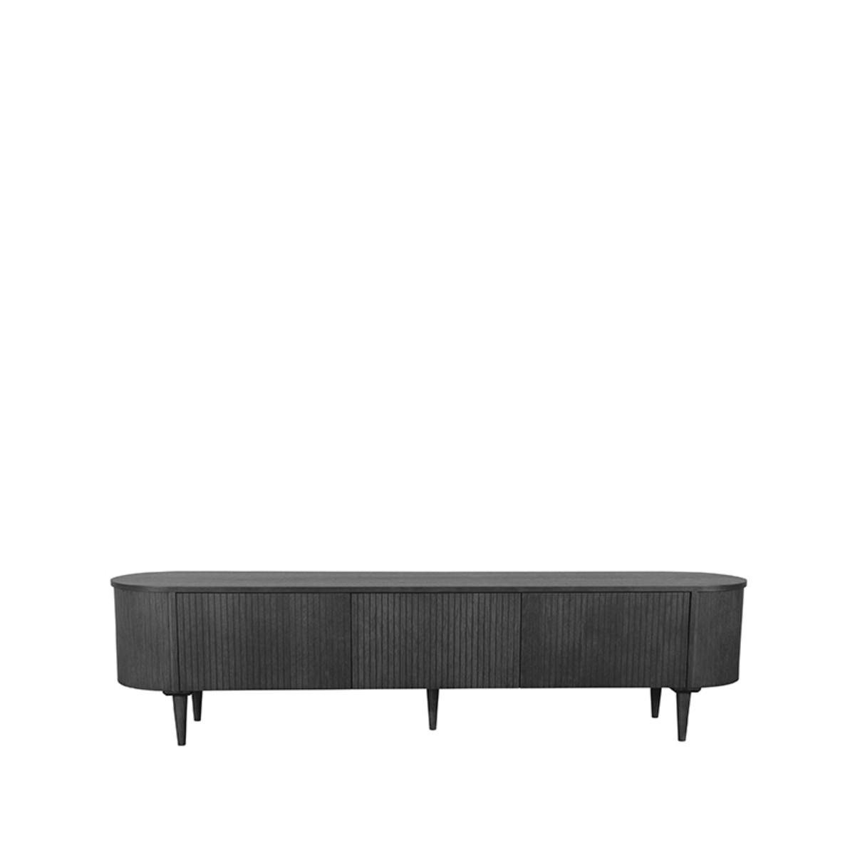 TV-MÖBEL Oliva Schwarz 47/220/55 cm - Schwarz, Holz (220/55/47cm) - LABEL51