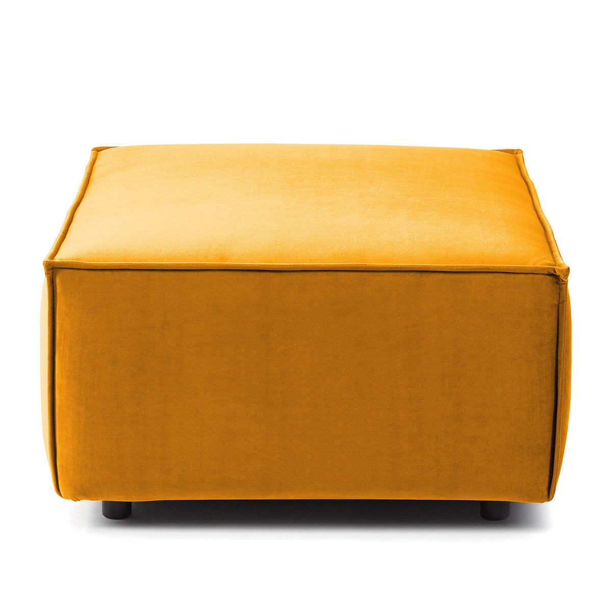 POLSTERHOCKER rechteckig - Gelb/Schwarz, Kunststoff/Textil (97/40/79cm) - home24