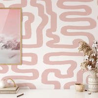 TAPETE Abstrakt aus echtem Papier, 200x280cm, 8 Bögen - Pink, Papier (200/280cm) - WALLPAPERS4BEGINNERS