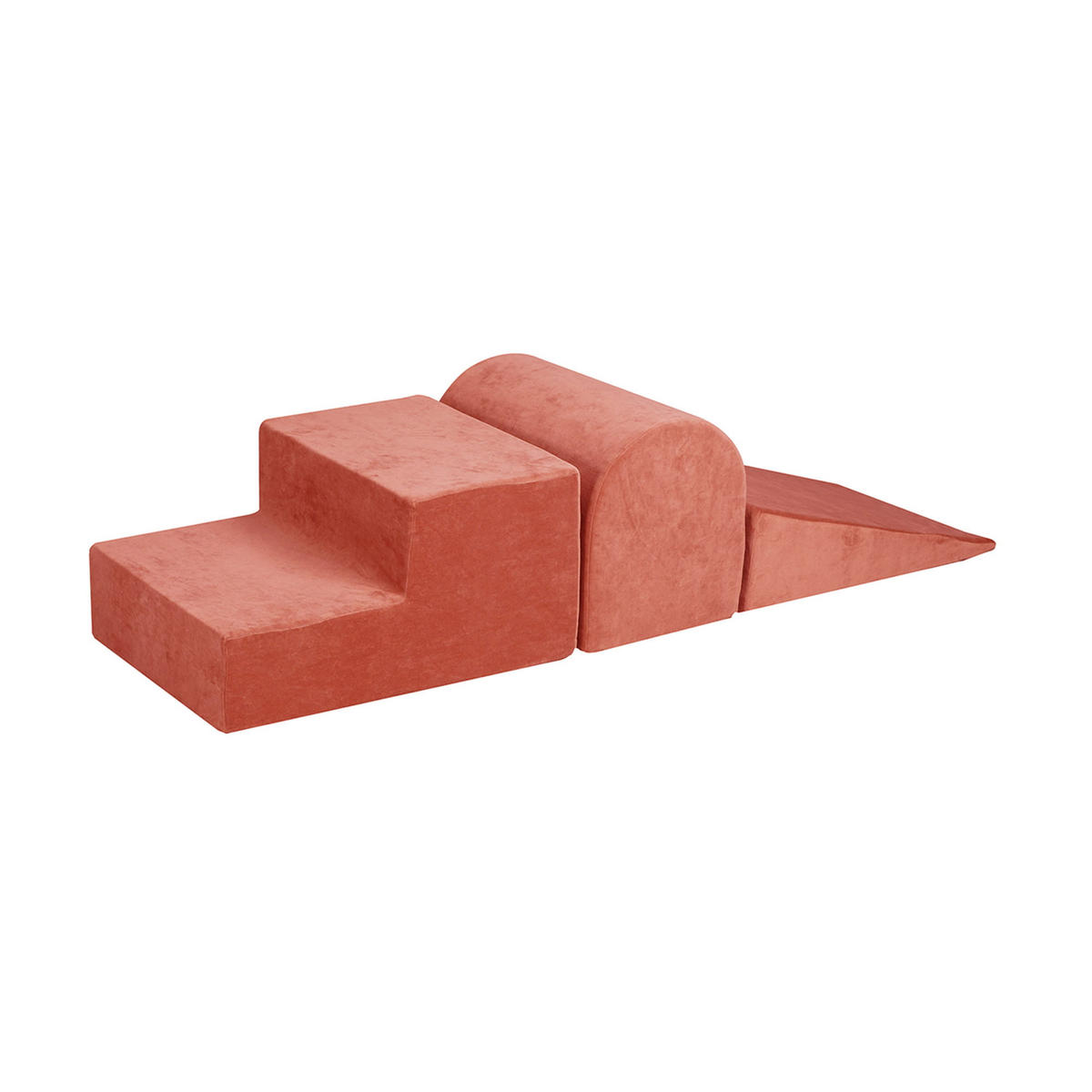 SCHAUMSTOFF-BAUSTEINE für Kinder, Samt, Marsala Rot - Rotbraun, Textil (145/30/145cm) - MeowBaby