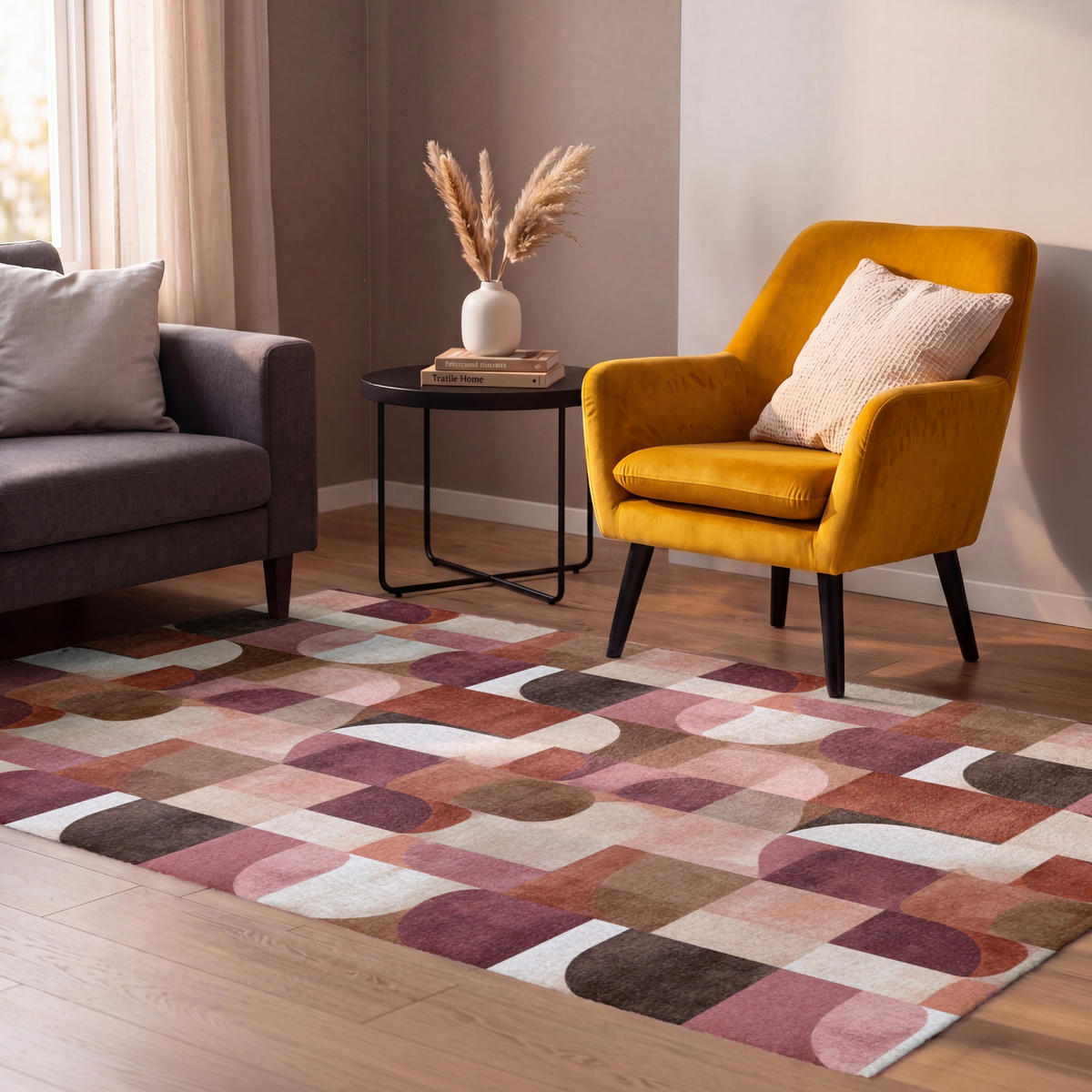 KOBERCE - Geometria - Moderné - Retro - 90x150 cm - viacfarebná, textil/plast (90/0.4cm) - OnlyWow